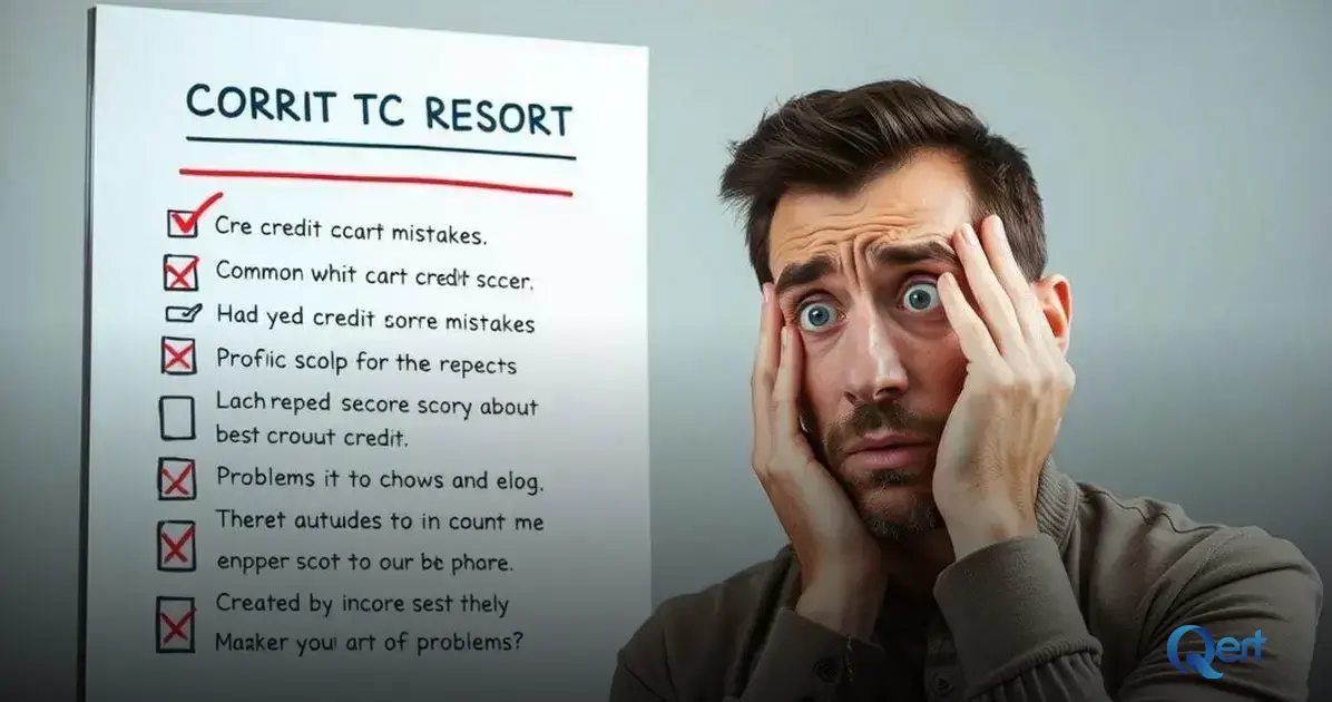 Mistakes that Harm Credit Scores